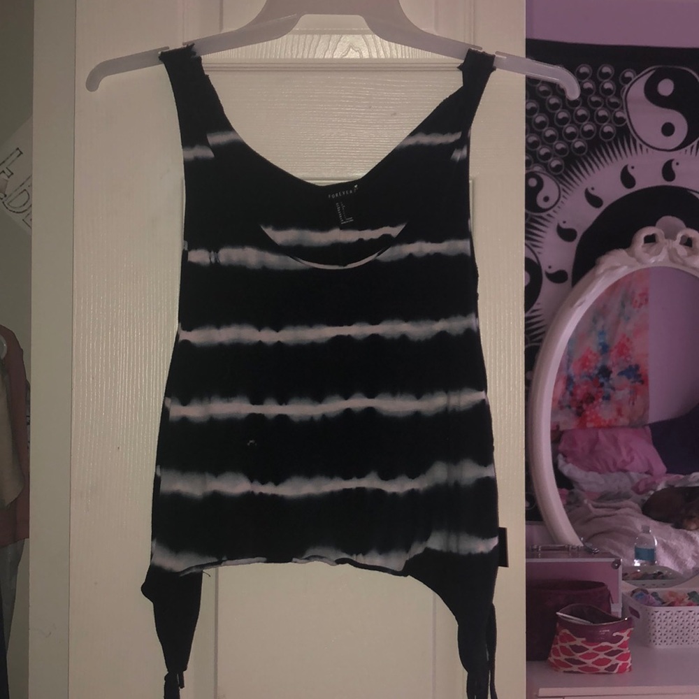 Tie Dye Tank W/ Fringes on the side